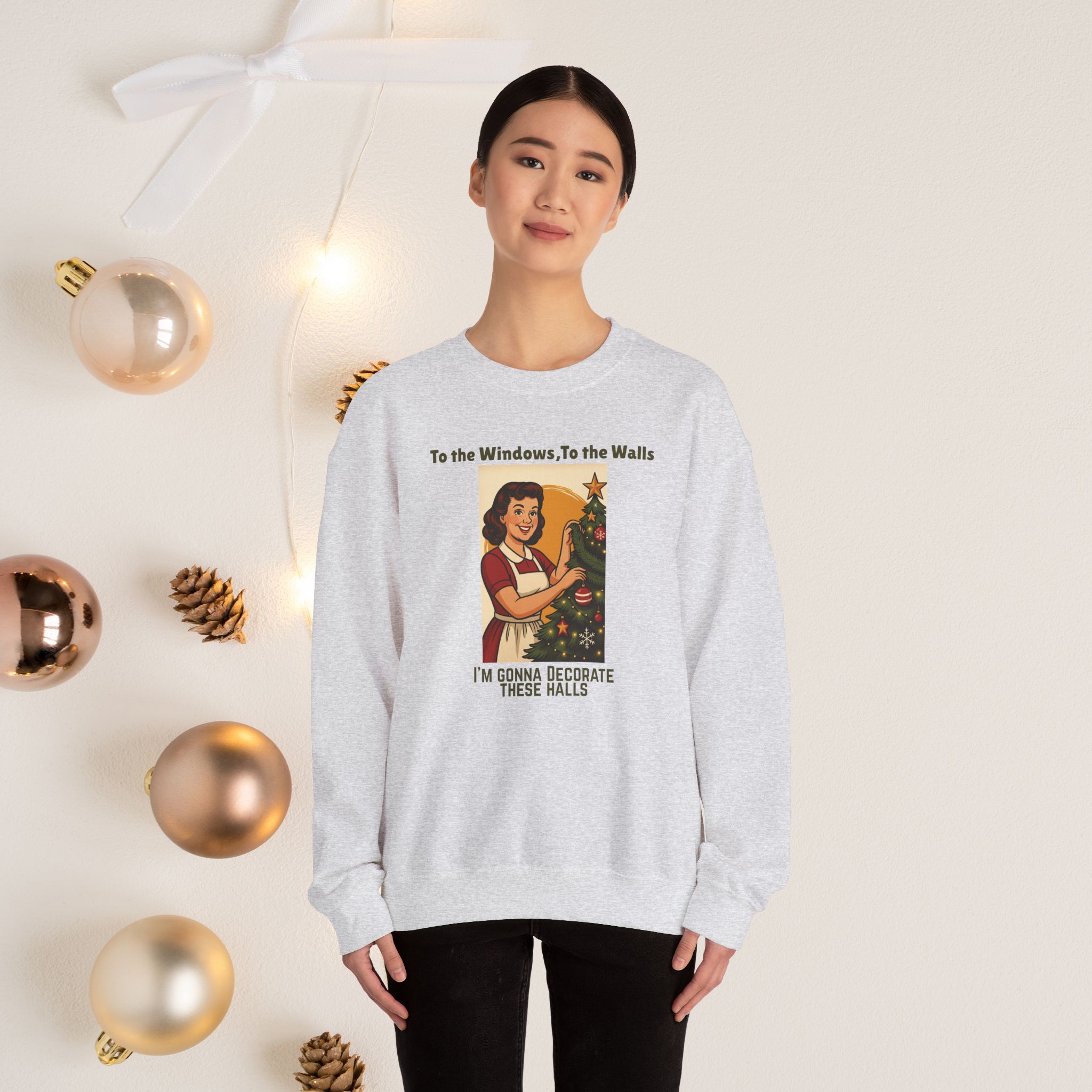 To the windows, to the walls | Unisex | Heavy Blend™ Crewneck Sweatshirt - Image 2