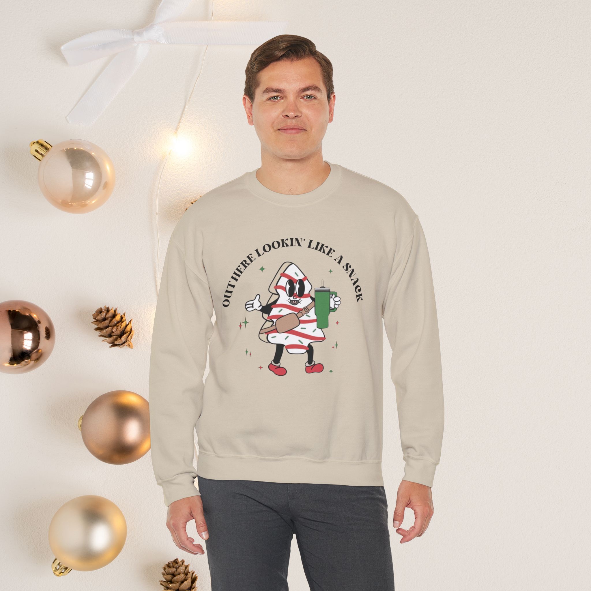 Out here lookin' like a snack, | Unisex Crewneck Sweatshirt - Image 9