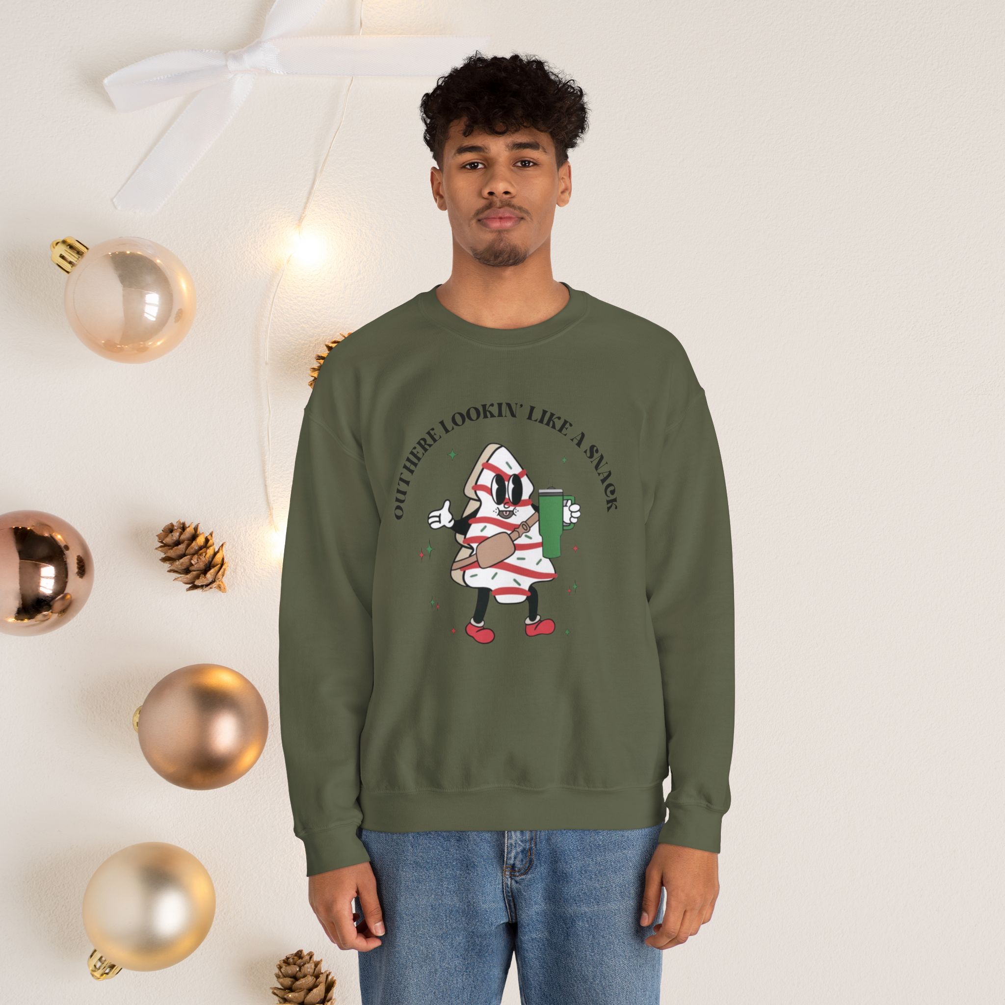 Out here lookin' like a snack, | Unisex Crewneck Sweatshirt - Image 18