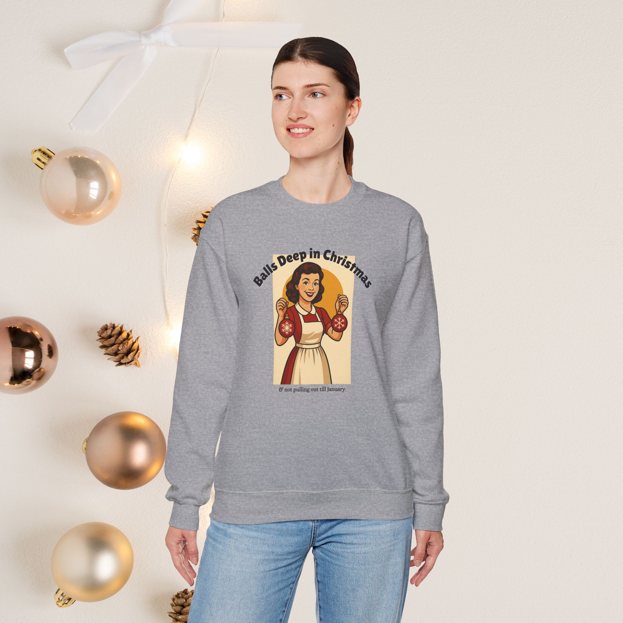 Balls deep | Unisex | Heavy Blend™ Crewneck Sweatshirt - Image 12