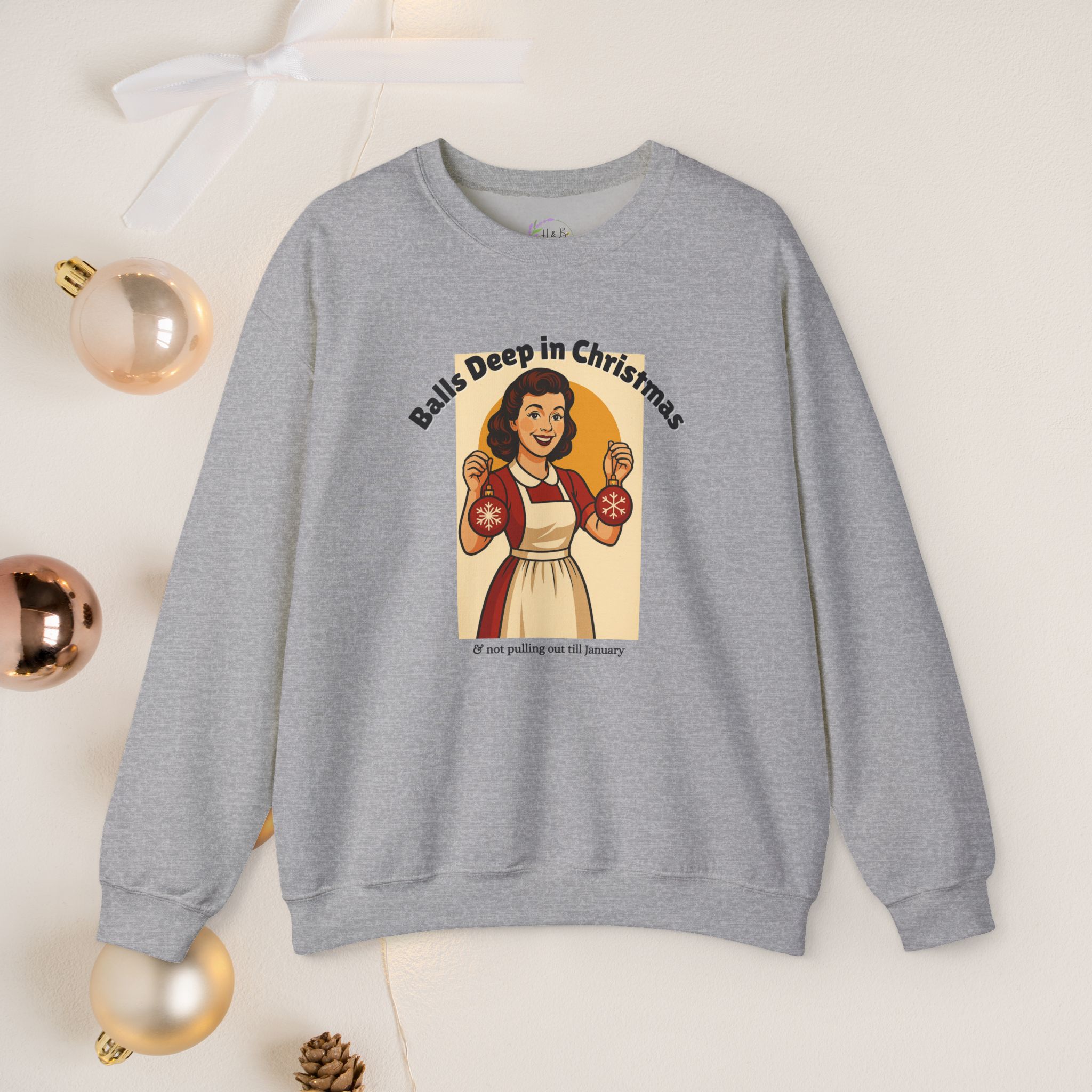 Balls deep | Unisex | Heavy Blend™ Crewneck Sweatshirt - Image 8