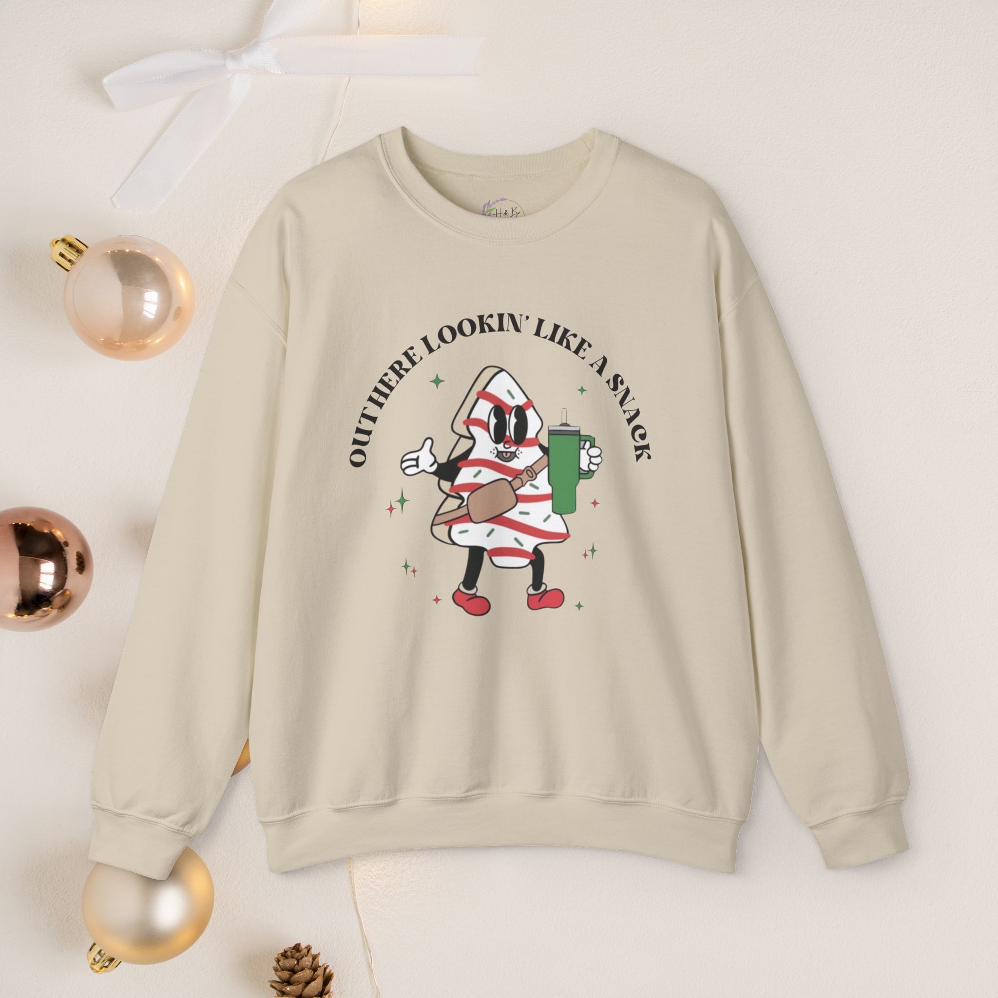 Out here lookin' like a snack, | Unisex Crewneck Sweatshirt - Image 6