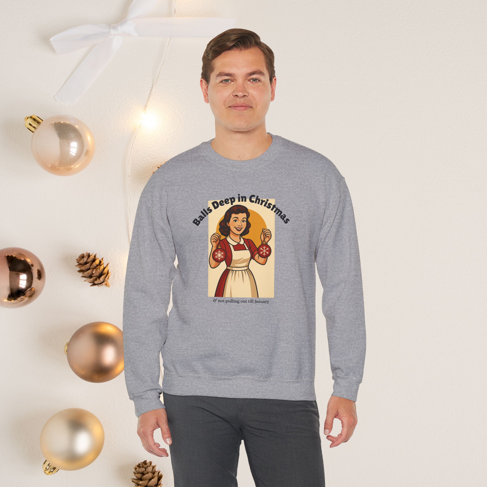 Balls deep | Unisex | Heavy Blend™ Crewneck Sweatshirt - Image 11