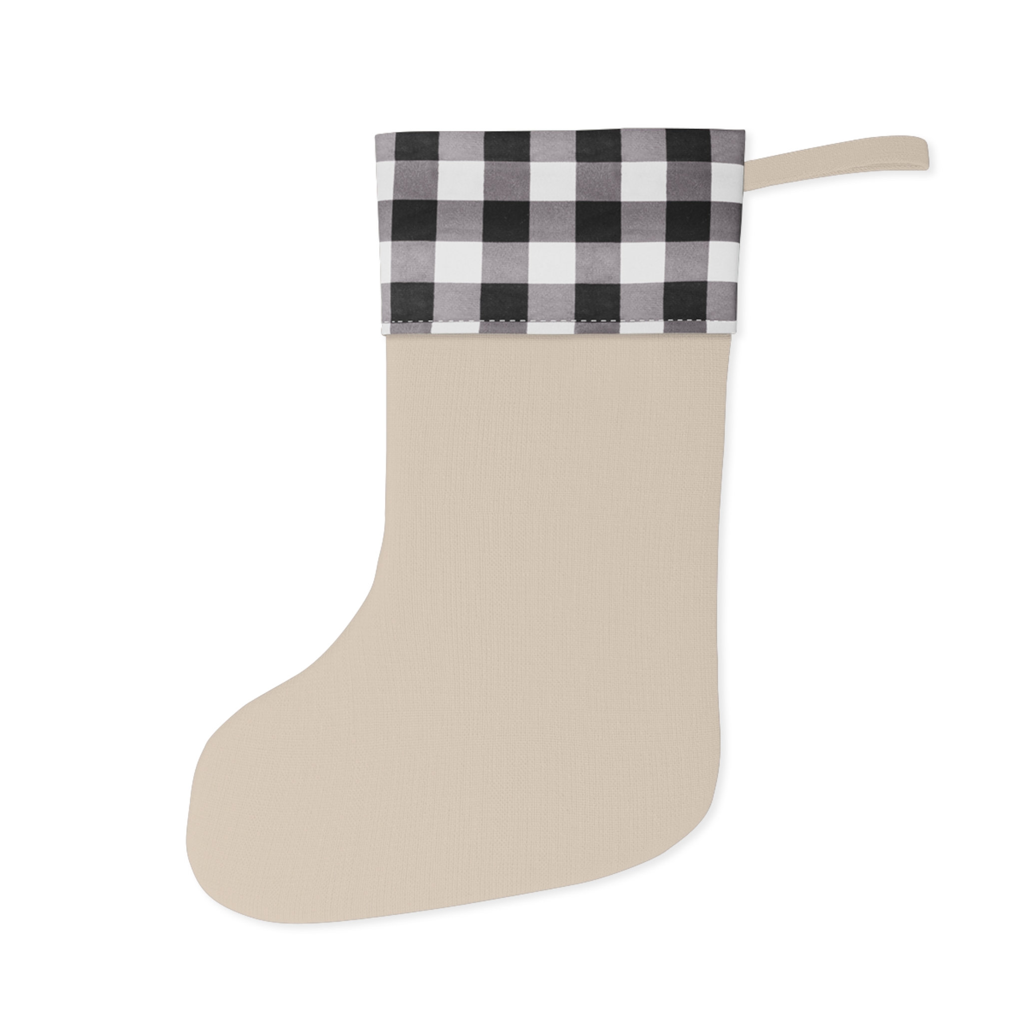Christmas Stocking | burlap | plaid - Image 6