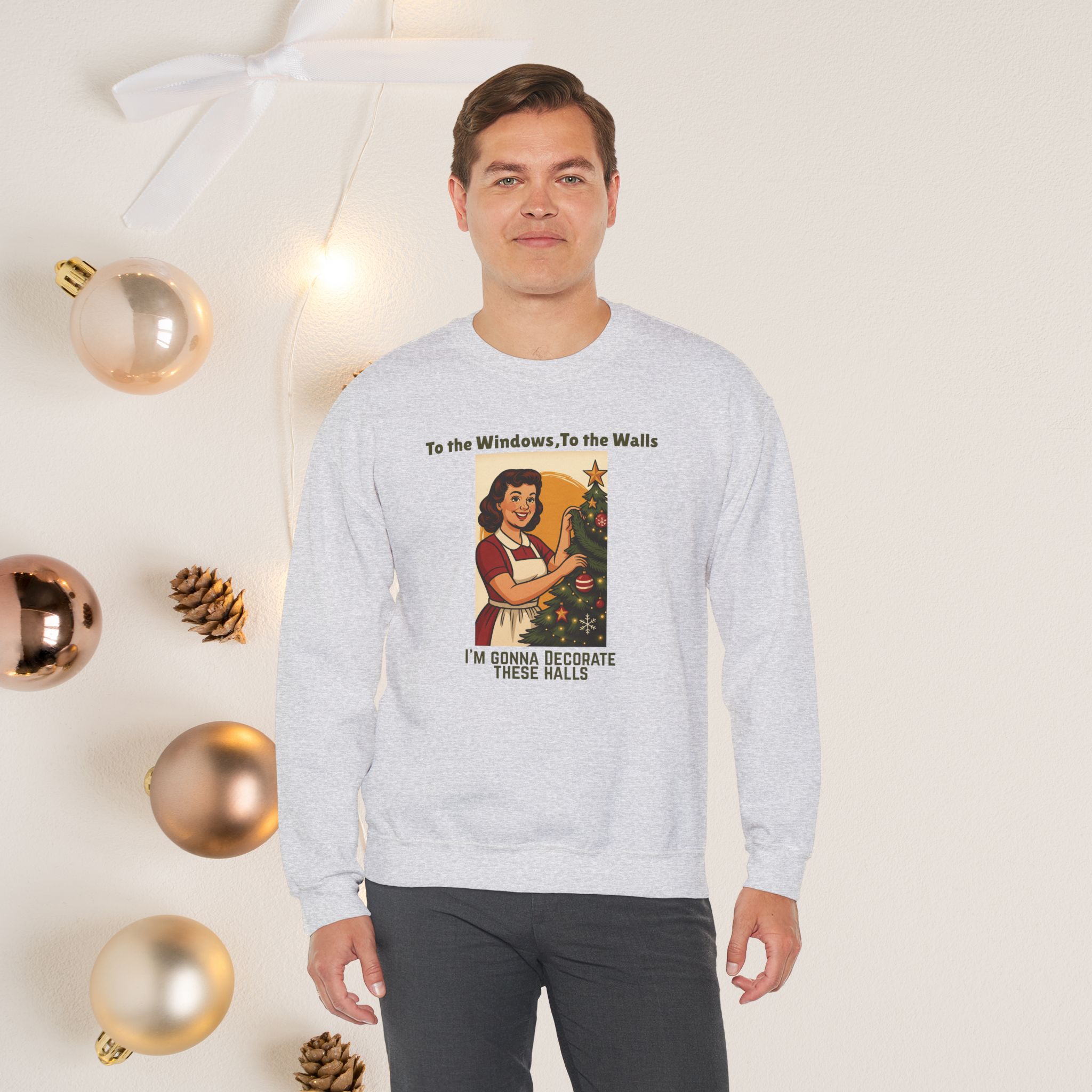 To the windows, to the walls | Unisex | Heavy Blend™ Crewneck Sweatshirt - Image 4