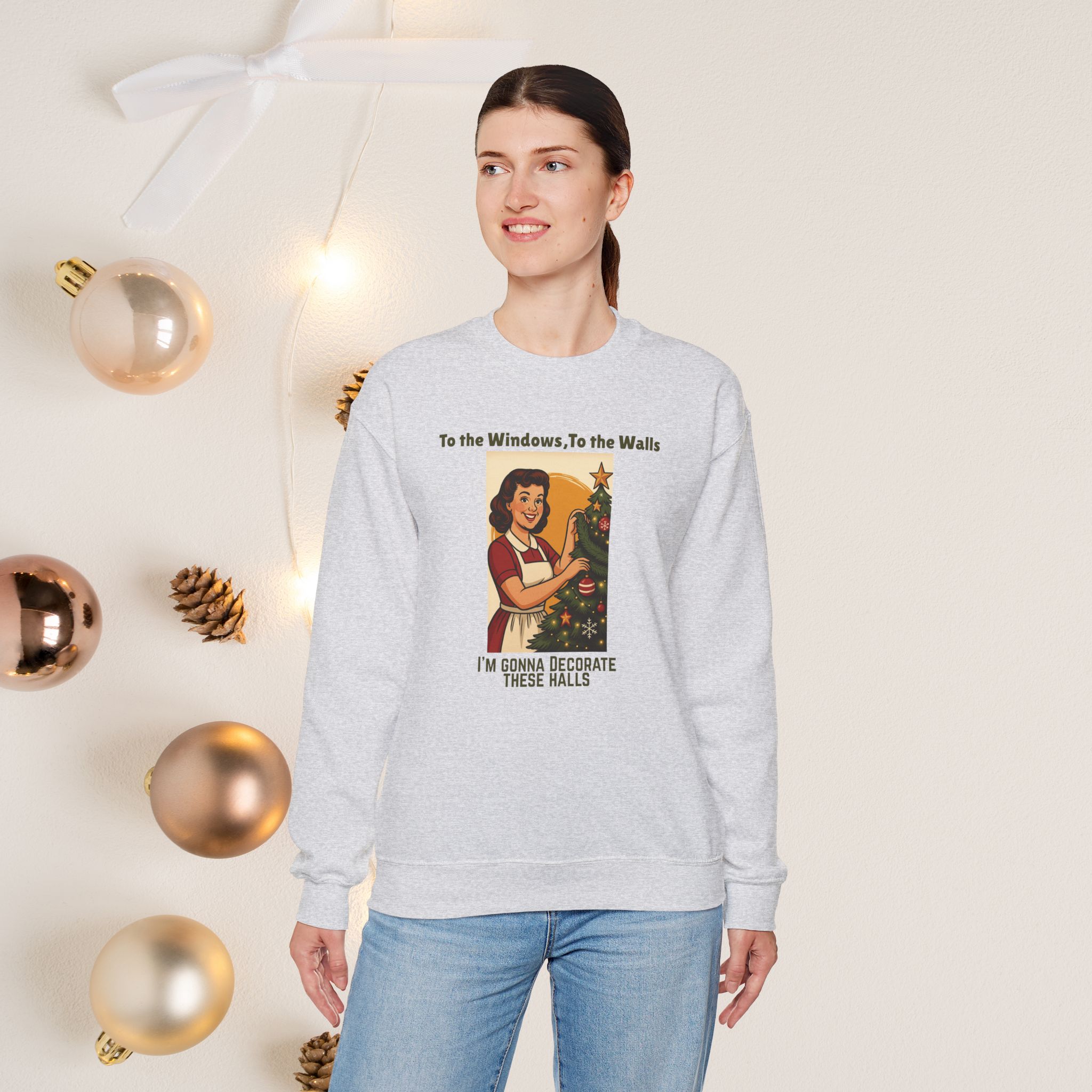 To the windows, to the walls | Unisex | Heavy Blend™ Crewneck Sweatshirt - Image 5