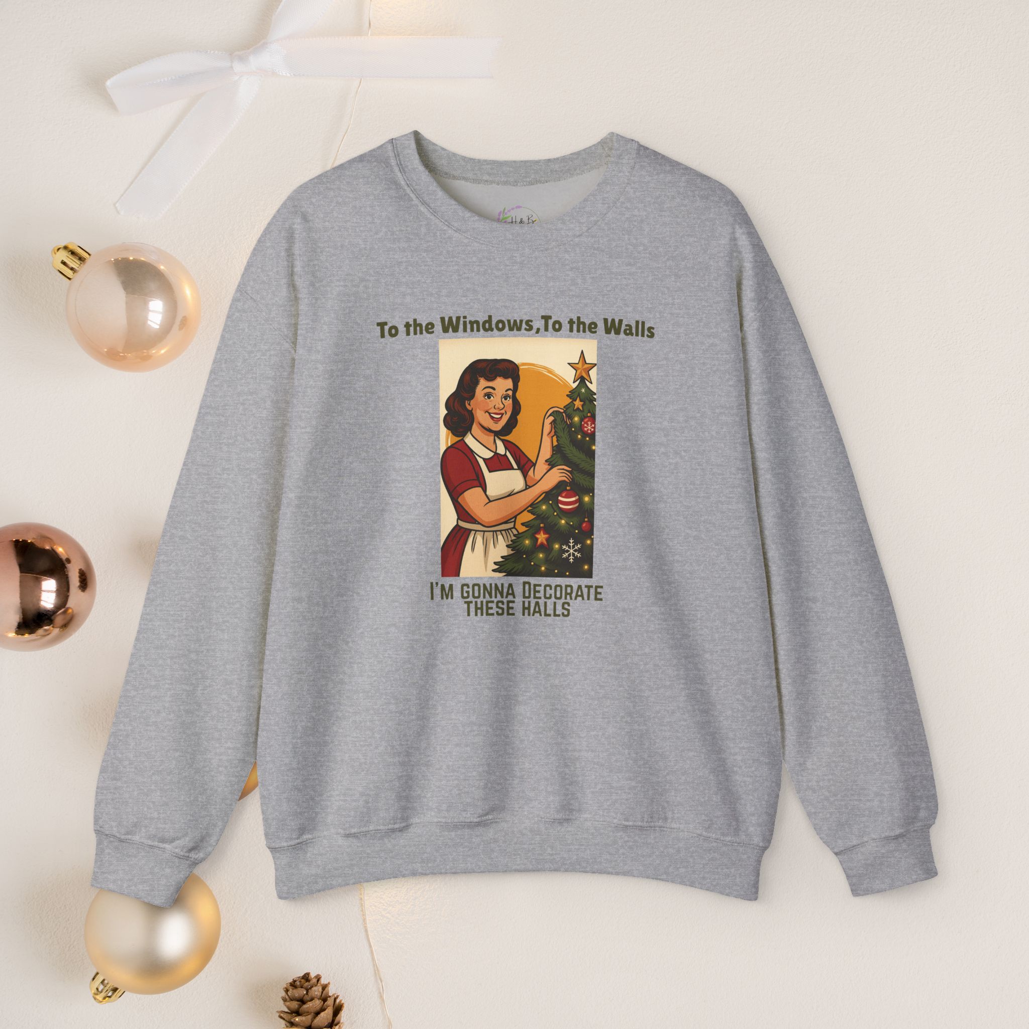 To the windows, to the walls | Unisex | Heavy Blend™ Crewneck Sweatshirt - Image 8