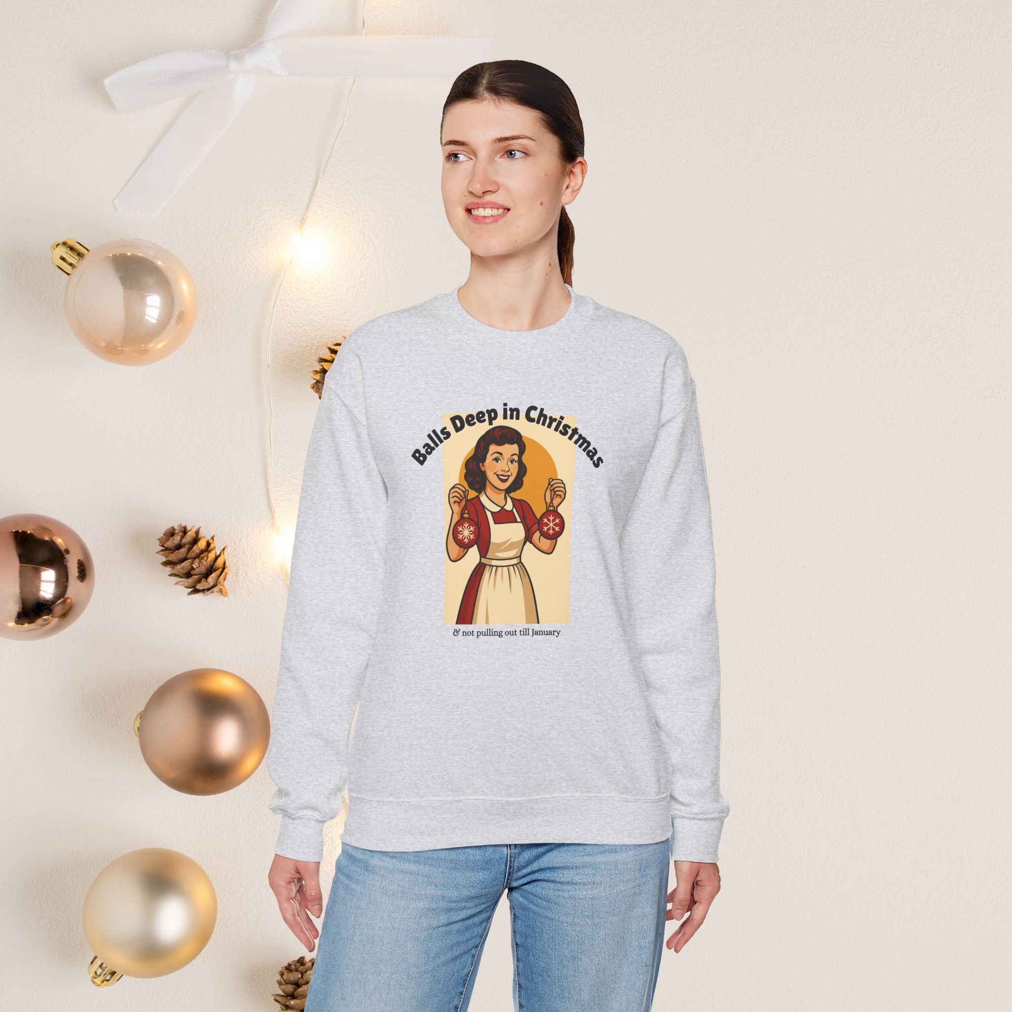 Balls deep | Unisex | Heavy Blend™ Crewneck Sweatshirt - Image 5