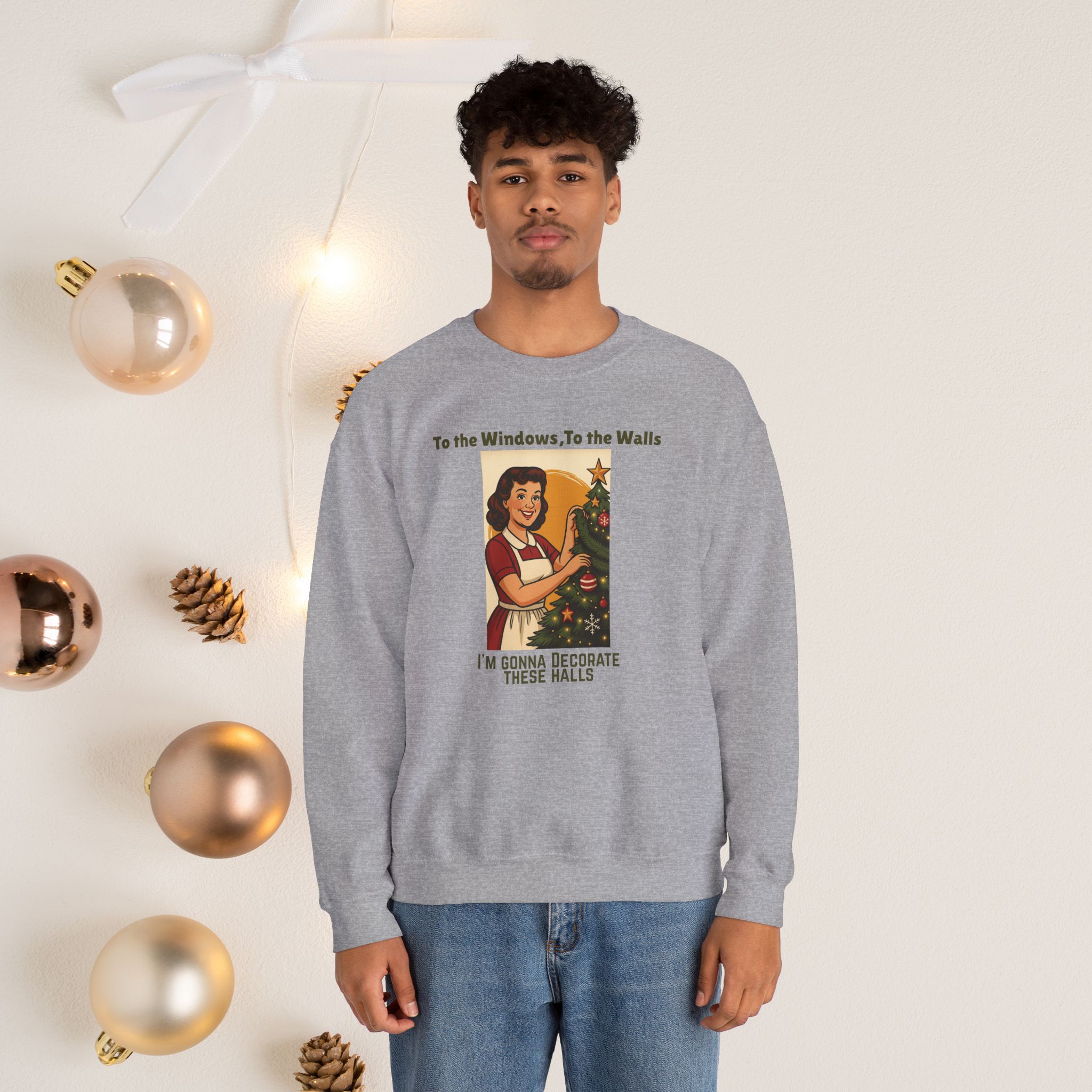 To the windows, to the walls | Unisex | Heavy Blend™ Crewneck Sweatshirt - Image 10